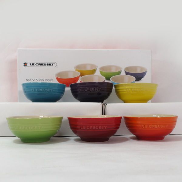 LE CREUSET / ルクルーゼ ◆ル・クルーゼ/レインボー ボウルセット（6個組） すまい　雑貨　西洋磁器 ギフト【未使用】