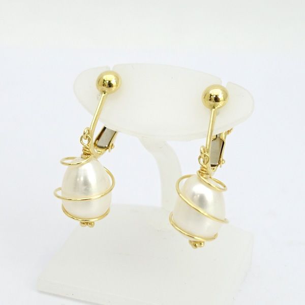 ◆K18YG パール イヤリング 両耳 【イヤリング/ピアス/アクセサリー】 ブランド【中古】