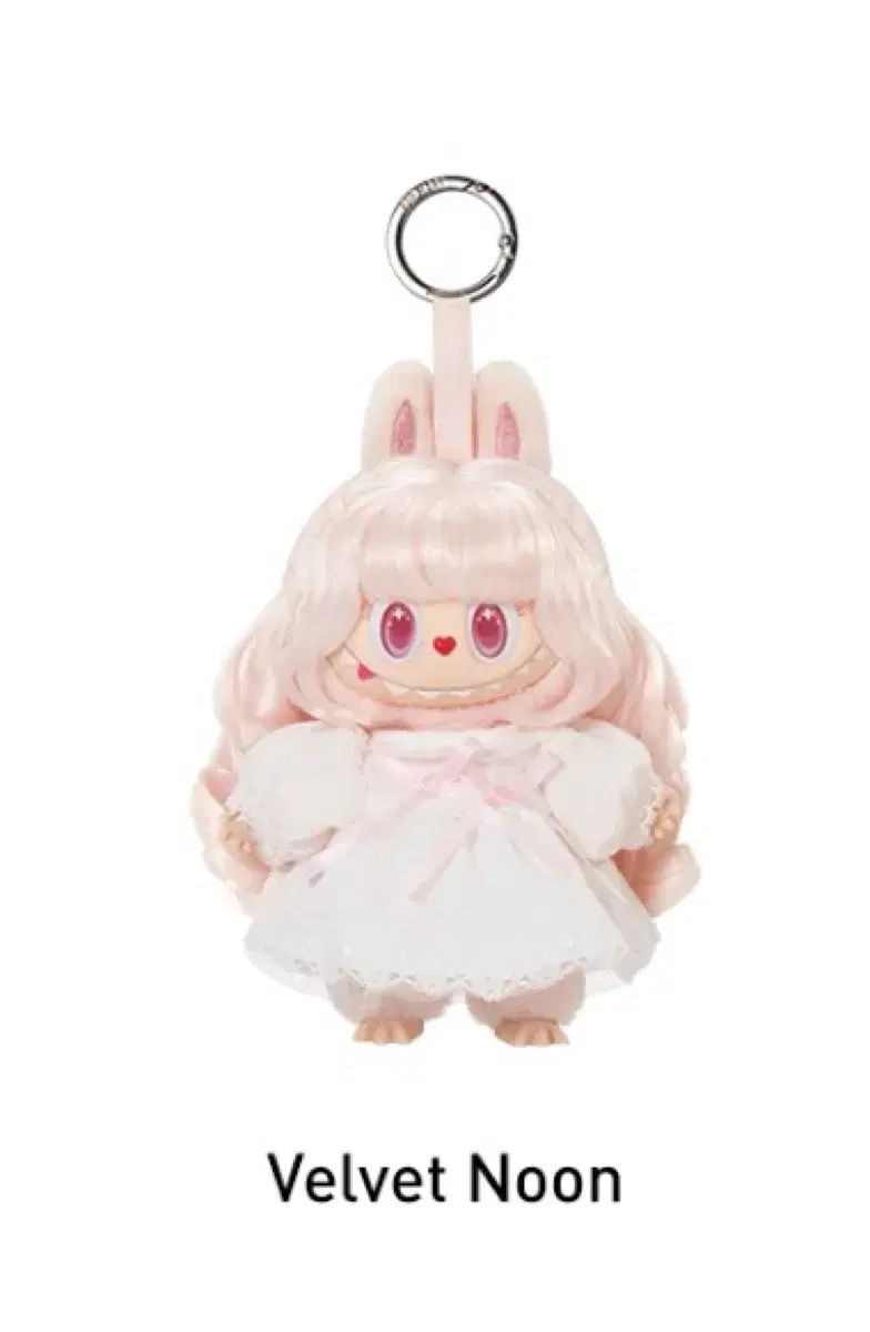Labubu（ラブブ）ヘアサロン ツアーベルベット アイキーホルダー ぬいぐるみ ピンク ボックス未開封