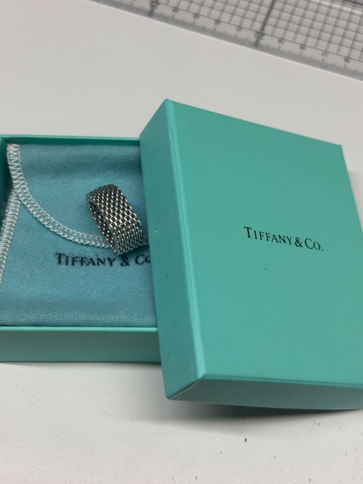 Tiffany & Co. シルバー925サマセット メッシュリング 14号 - メルカリ