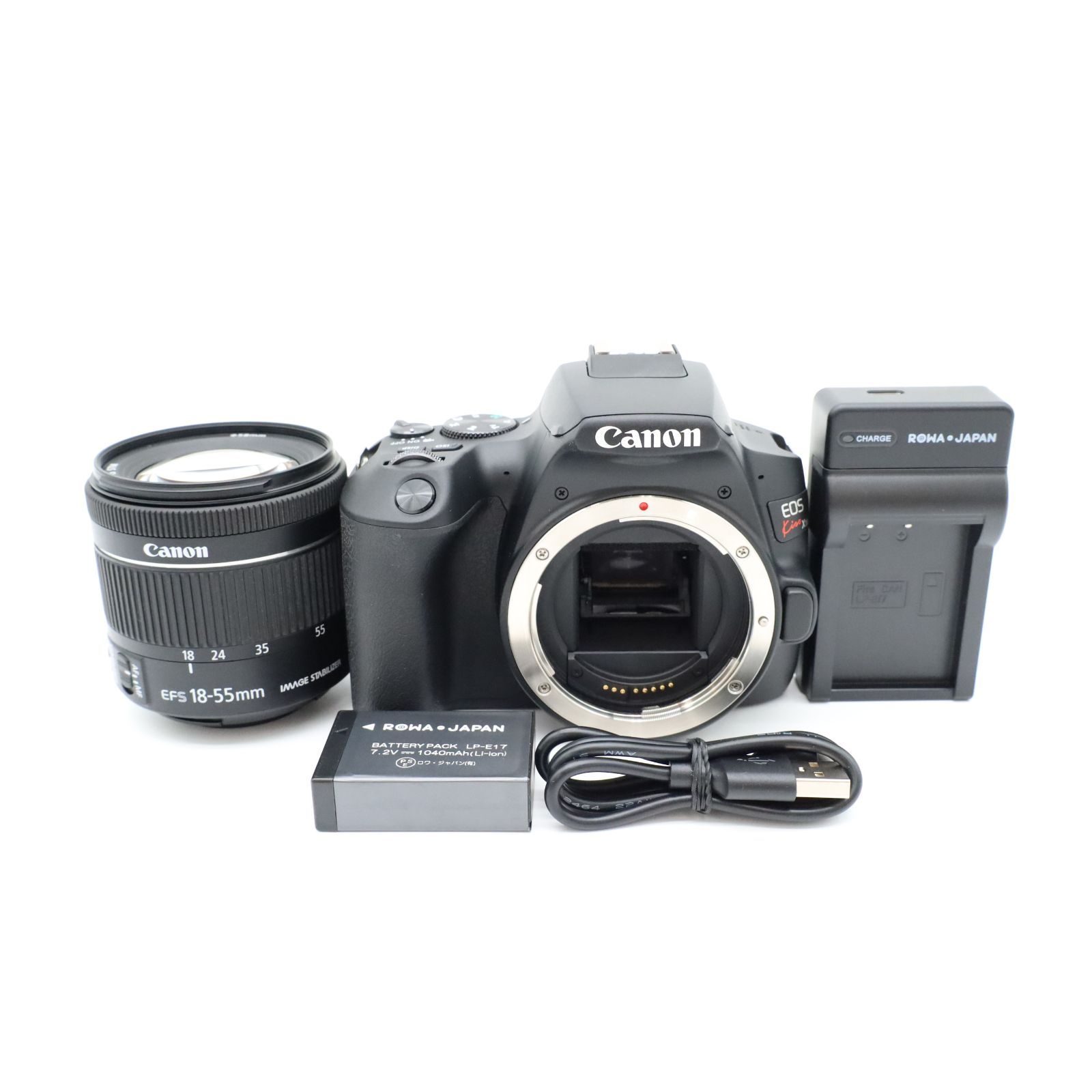 ショット数6000回 Canon EOS Kiss X10 ボディ 標準ズームキット デジタル一眼レフ ブラック 動作確認済 キヤノン #S029003