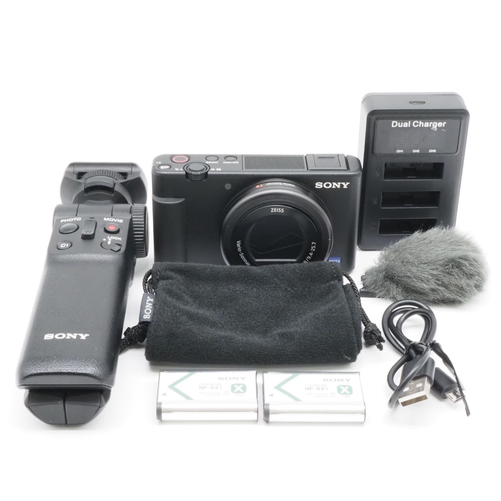 SONY VLOGCAM ZV-1 シューティンググリップキット コンパクトデジタルカメラ ブラック 動作確認済 ソニー #S027018