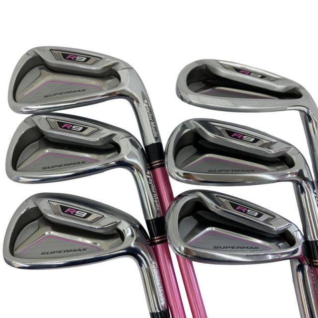 【中古】 テーラーメイド R9 SUPER MAX 8S レディース アイアンセット IR RE-AX SUPERMAX 45(アイアン) (フレックスL) レディース 女性用 右利き 右用 Dランク ゴルフクラブ
