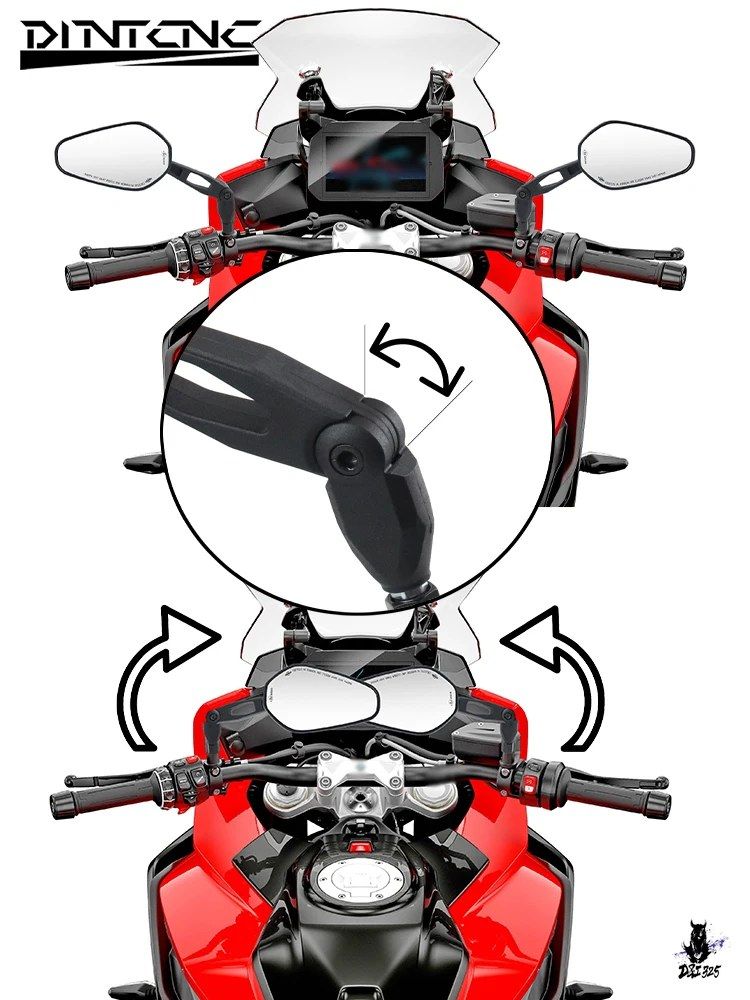 BMW R1250GS/R1200GS/F900GS/F800GS/S1000XR/C400X用 折りたたみ式サイドミラー