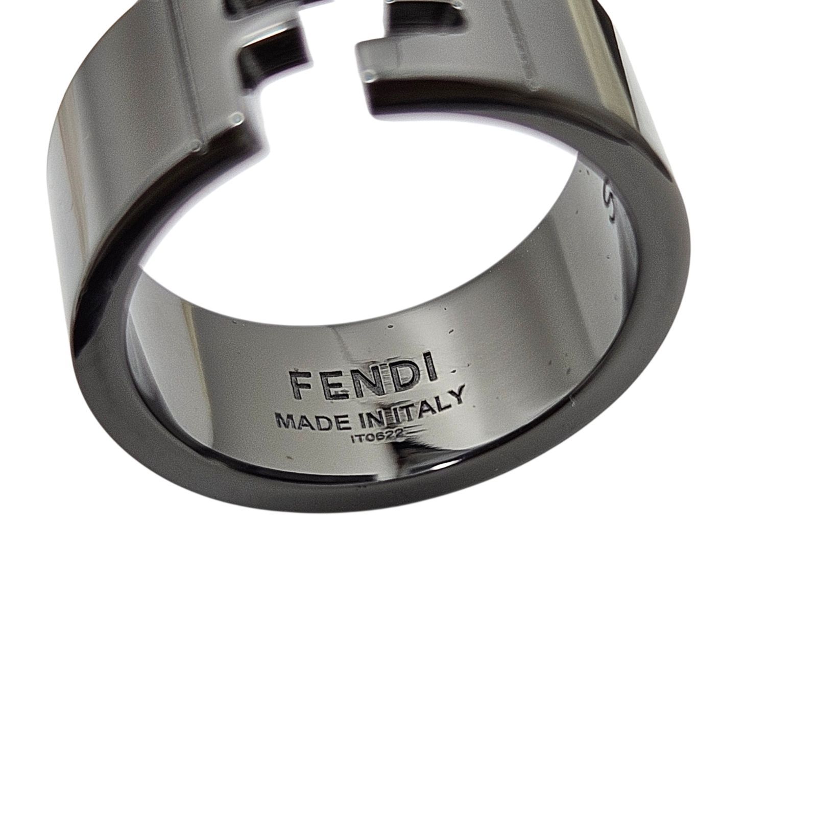 美品】18号 FENDI リング FF ルテニウム ガンメタ S - メルカリ