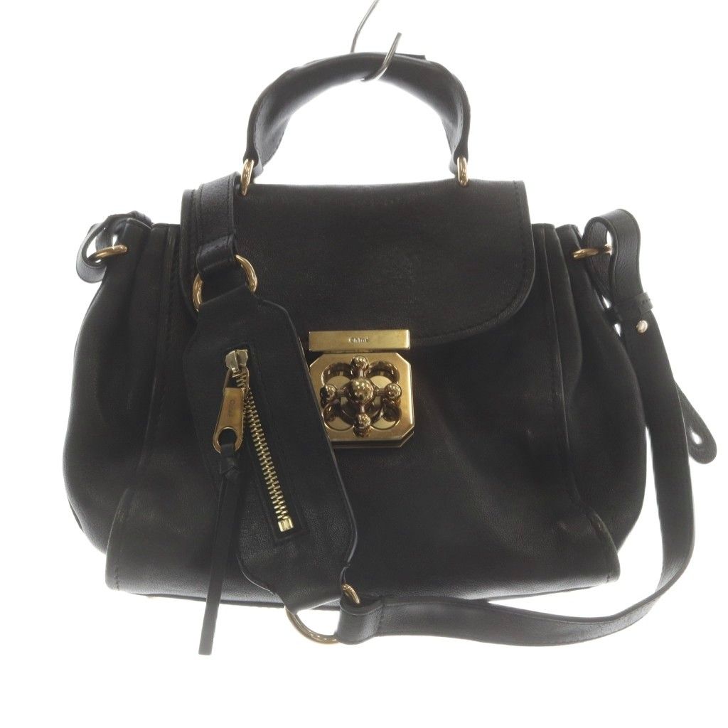 抹*)様 【送料込】Chloe エルシー 2wayショルダーバッグ クロエ CHLOE エルシー 2WAY ショルダーバッグ ハンドバッグ 黒 - メルカリ