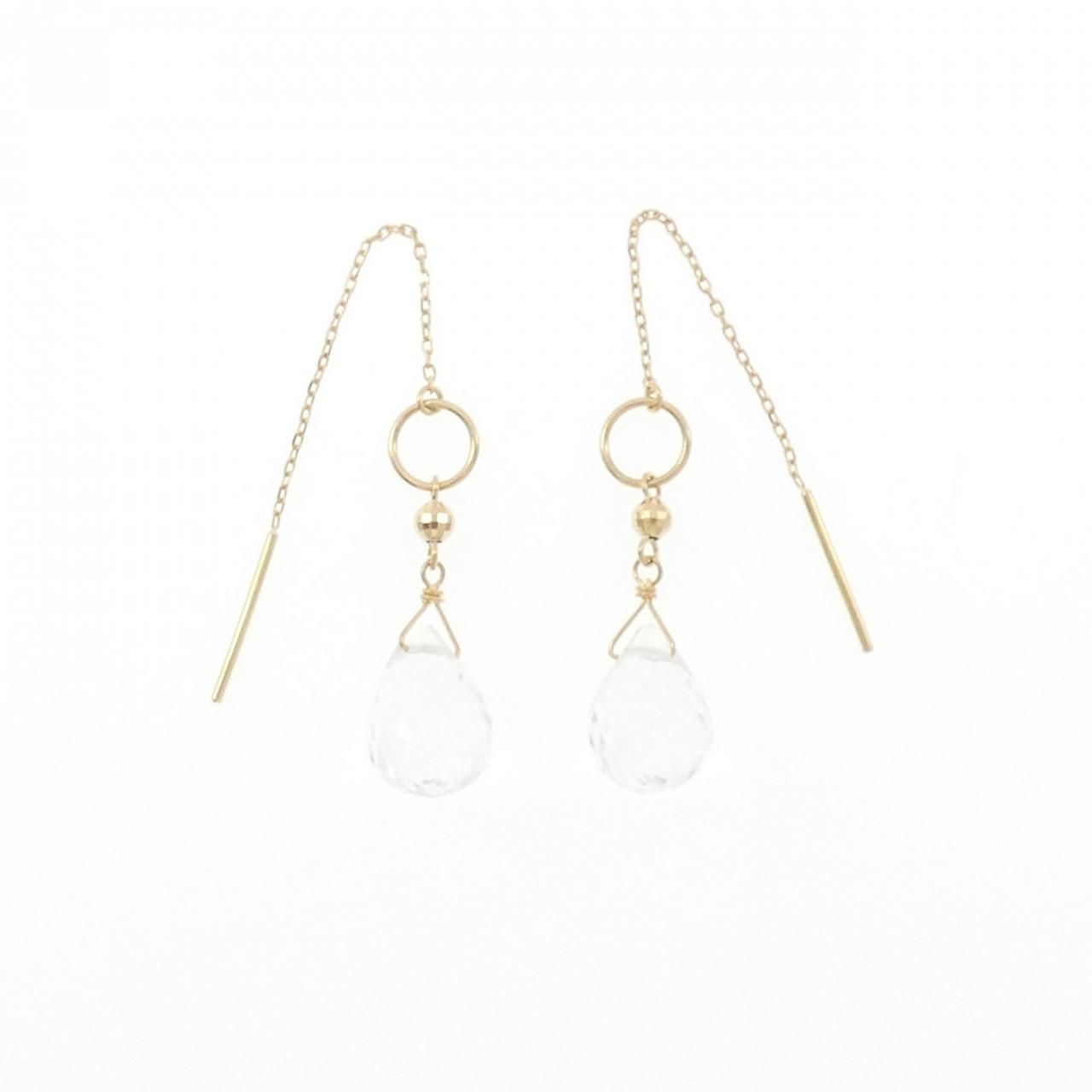 K18YG クオーツ ピアス 5.00CT 17,464円