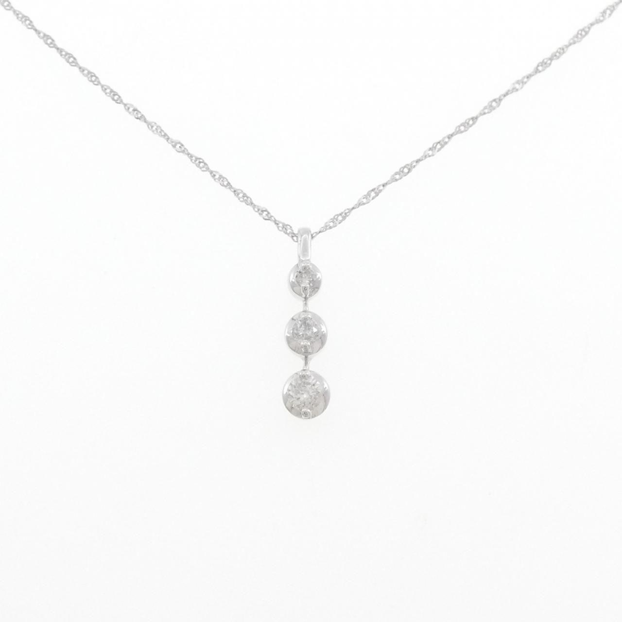 K18WG ダイヤモンド ネックレス 0.20CT