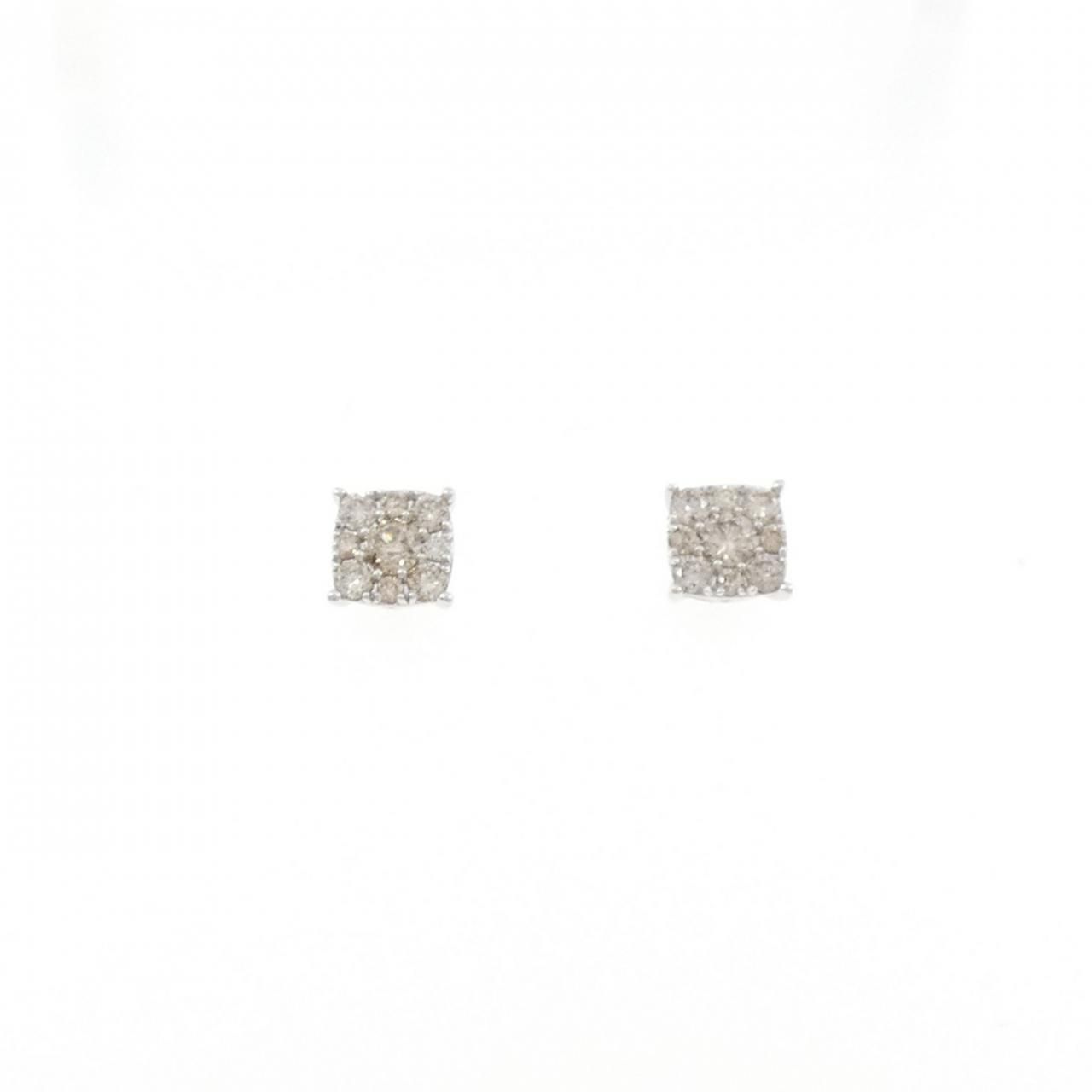 K18WG ダイヤモンド ピアス 0.40CT