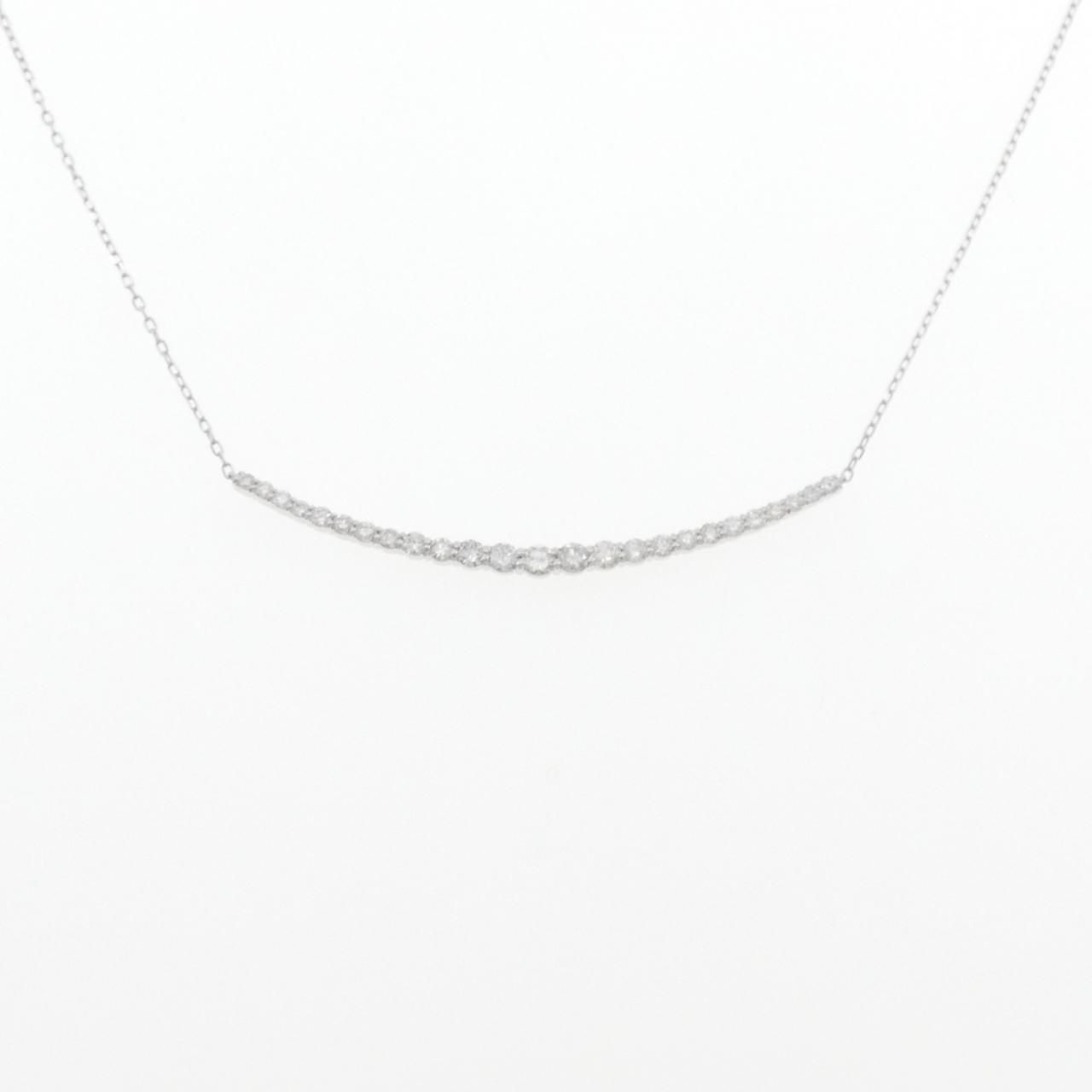 K18WG ダイヤモンド ネックレス 1.00CT