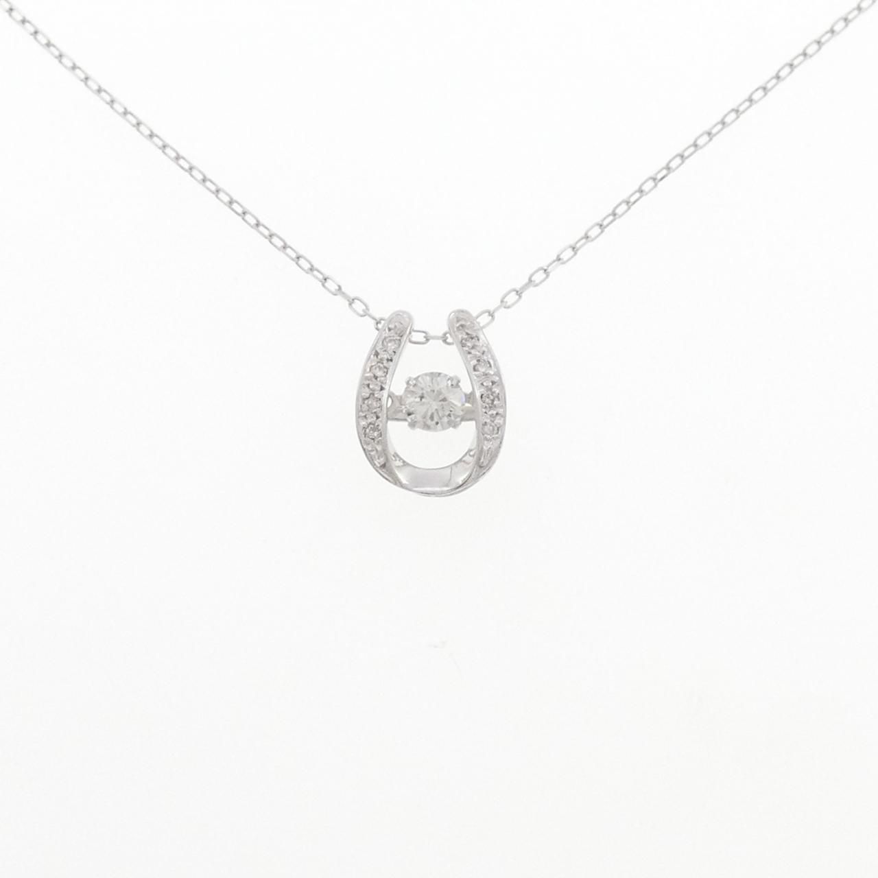 K18WG ダイヤモンド ネックレス 0.18CT