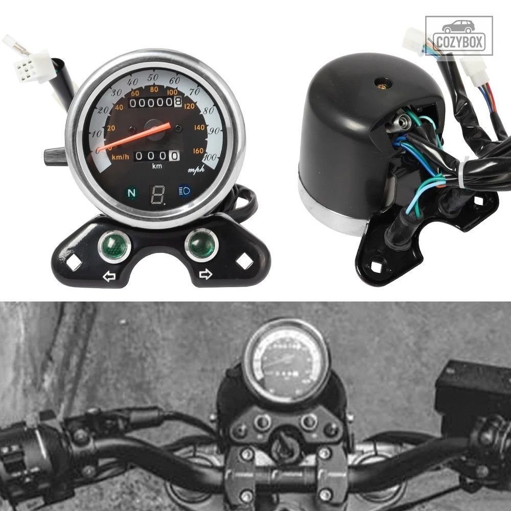 12V オートバイランニング距離計スピード メータータコ メーター スズキ