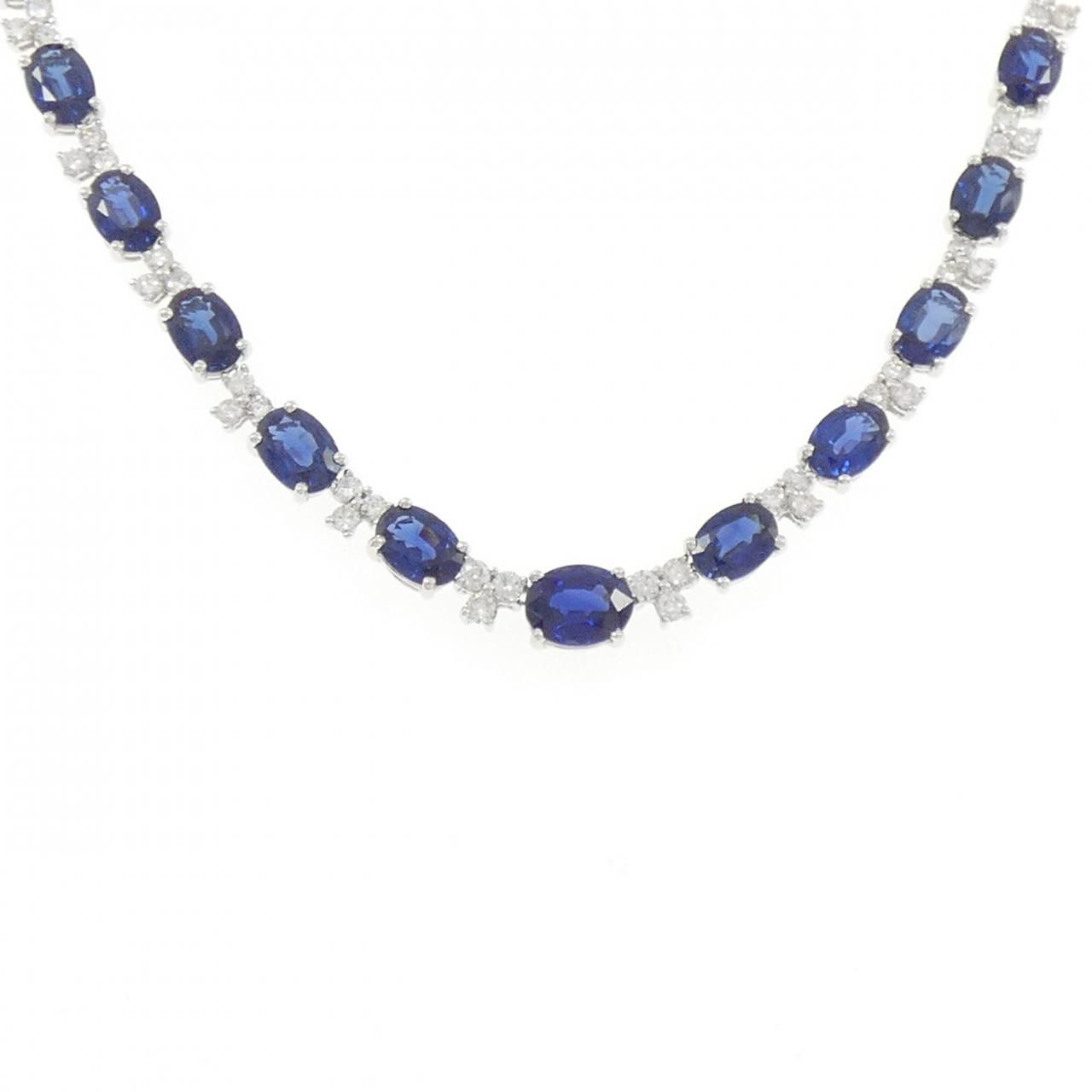 K18WG サファイヤ ネックレス 24.50CT