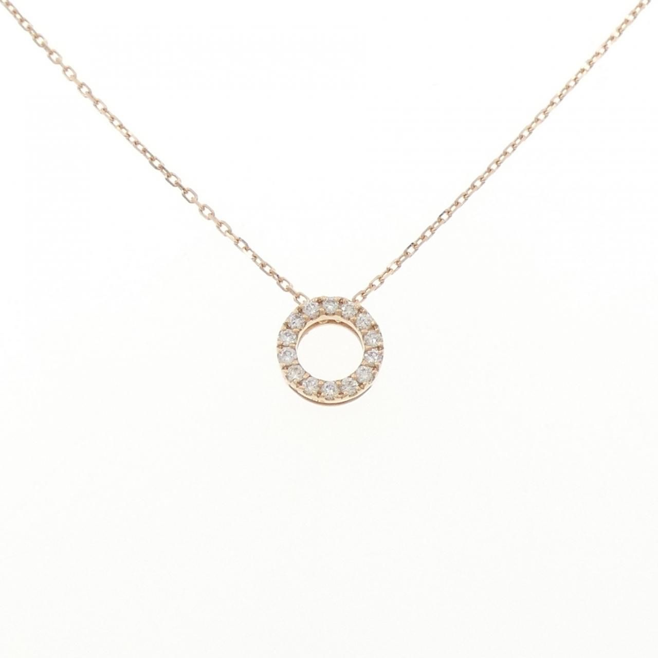 K18PG ダイヤモンド ネックレス 0.12CT