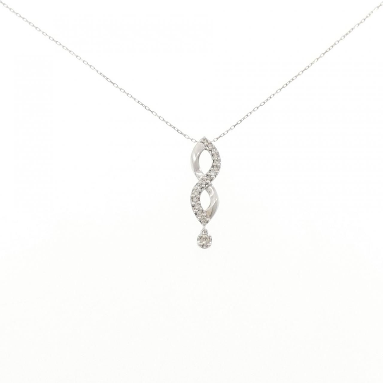 K10WG ダイヤモンド ネックレス 0.09CT