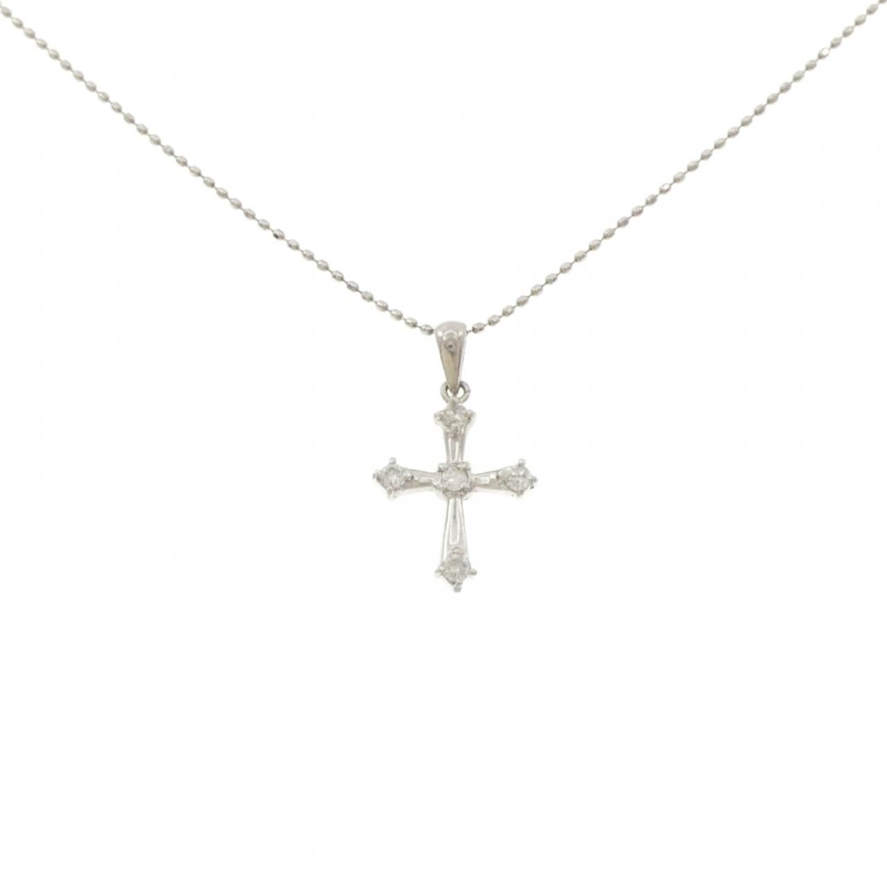 PT900/PT850 クロス ダイヤモンド ネックレス 0.13CT 39,390円