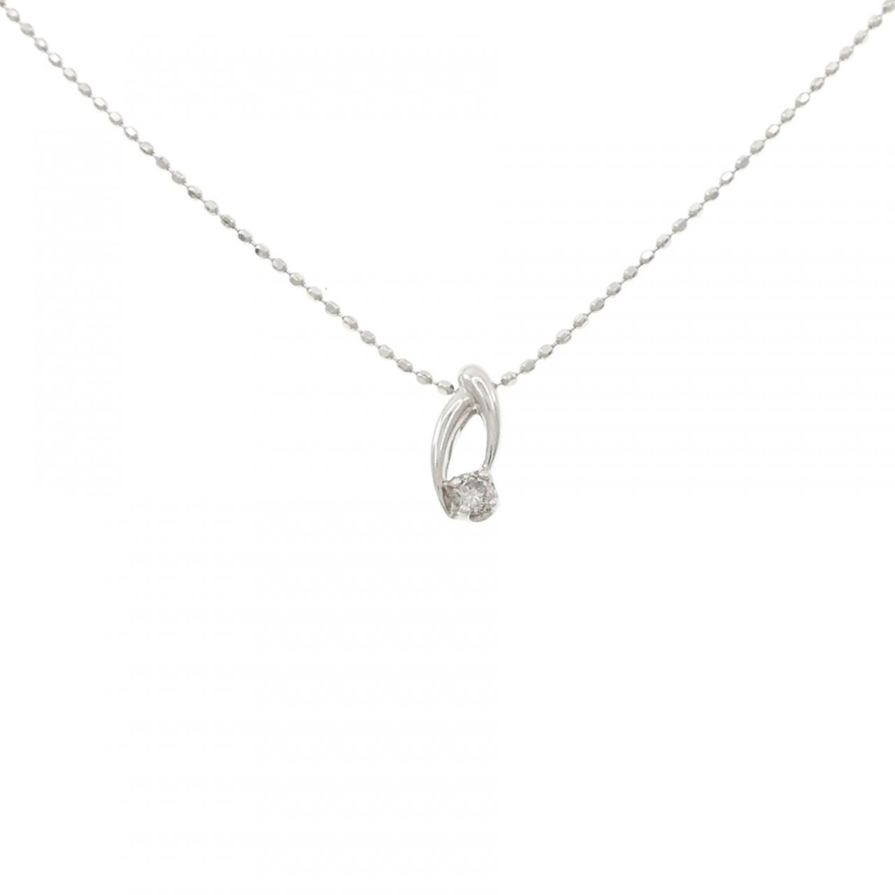K10WG ダイヤモンド ネックレス 0.05CT