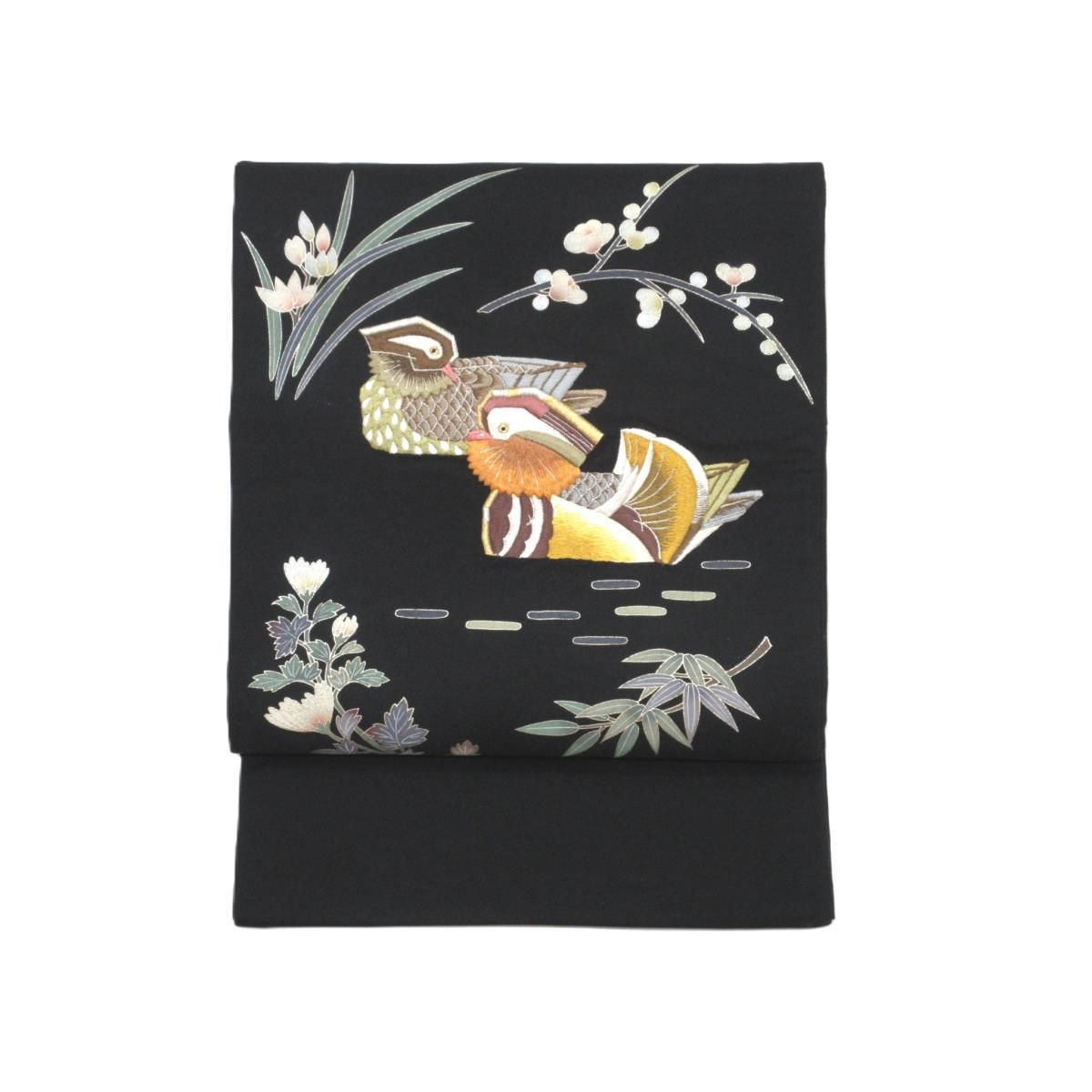 袋帯　【羽田登喜男】友禅金彩加工　刺繍入り