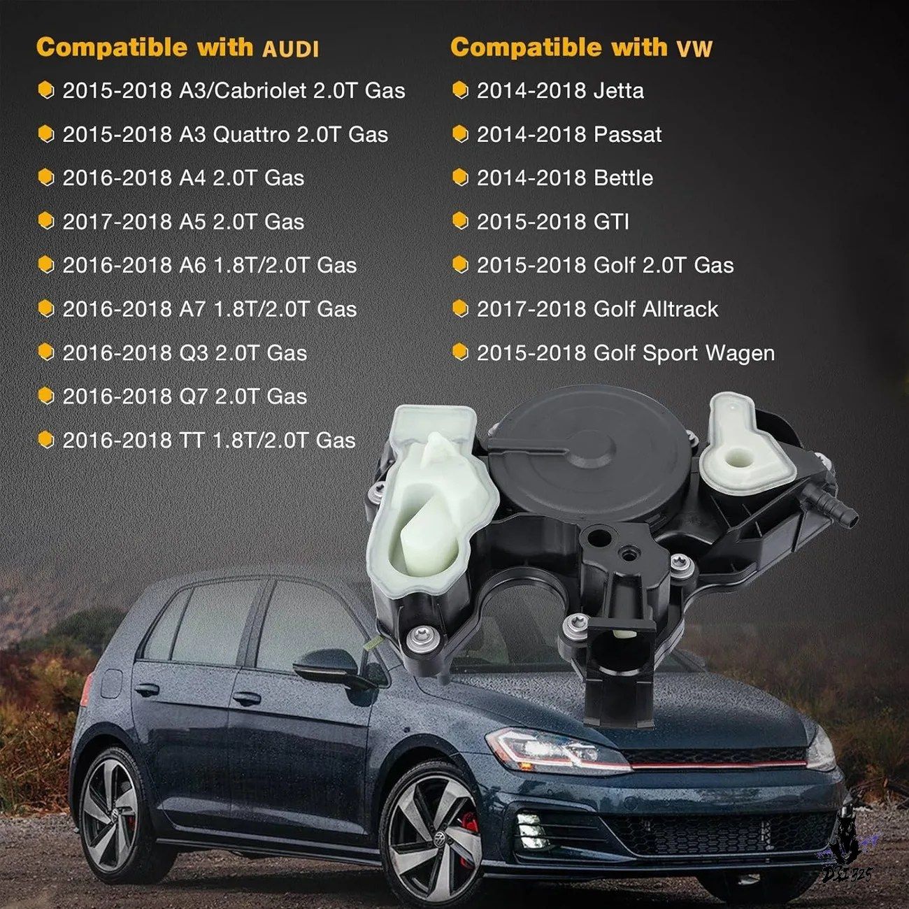 アウディ TT/A3/A4/A5/A6/A7/Q3/Q5/Q7/S3 用 エンジンオイルセパレーター PCVバルブ 06K103495