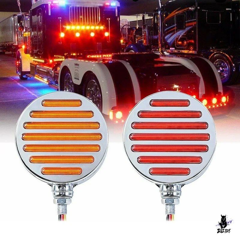トラック用 ダブルフェイスLEDブレーキライト 98 LED 4インチ 2個セット