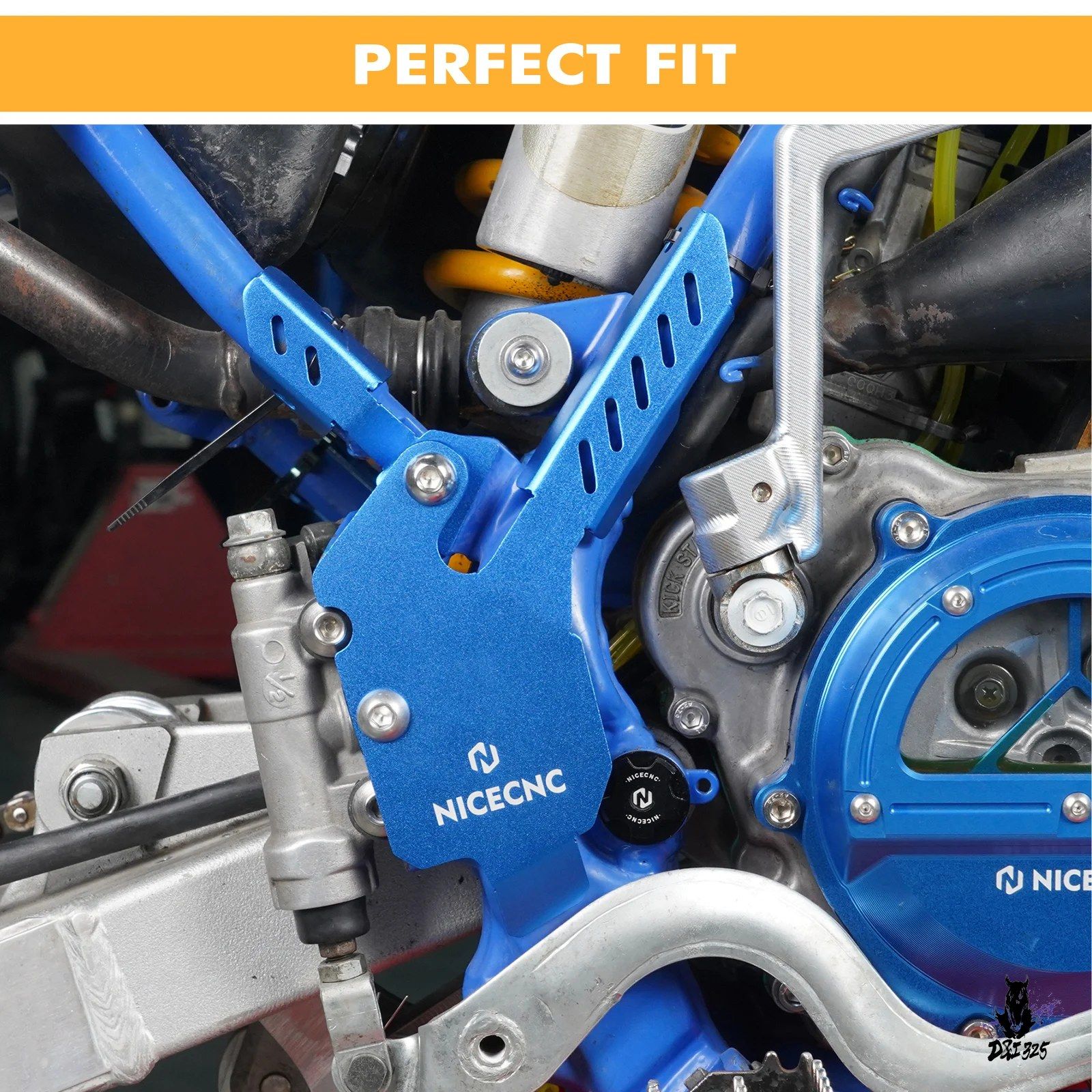 ヤマハ YZ85 2002-2021 用 アルミフレームガードカバー