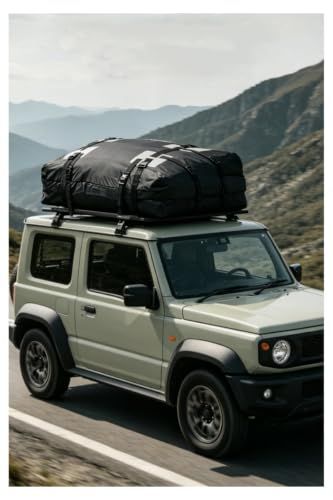 Bruce & Shark 車載ルーフバッグ 425L大容量 (キャンプ/車中泊/家族旅行用) - ルーフラック不要 双方向防水 折りたたみ ルーフキャリアバッグAR 24473cb3