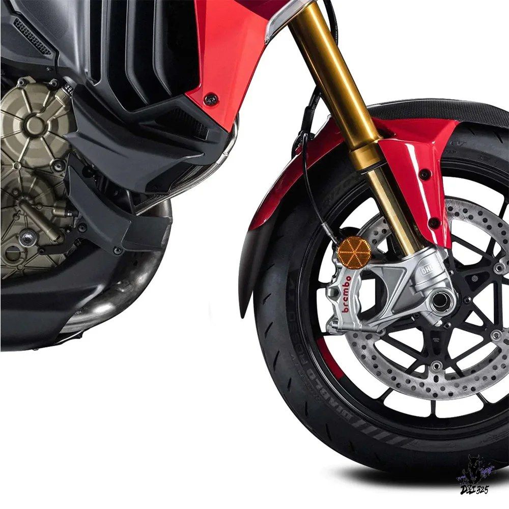 ドゥカティ ムルティストラーダ V4 パイクスピーク 2021-2023 用 ブラック フロントマッドガードエクステンダー