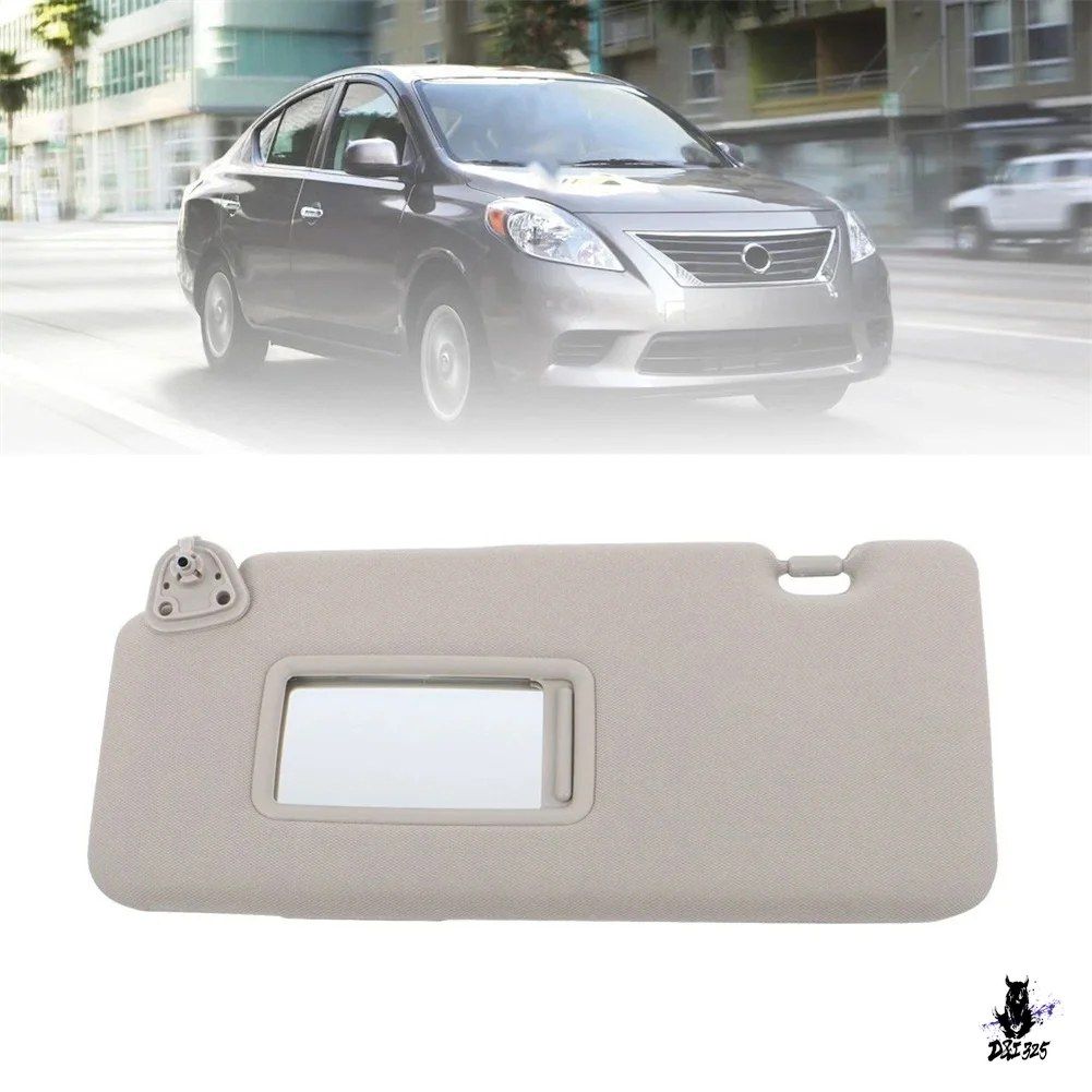 日産ヴァーサ 2007-2012 用 左サンバイザーシェード ミラー付き グレー