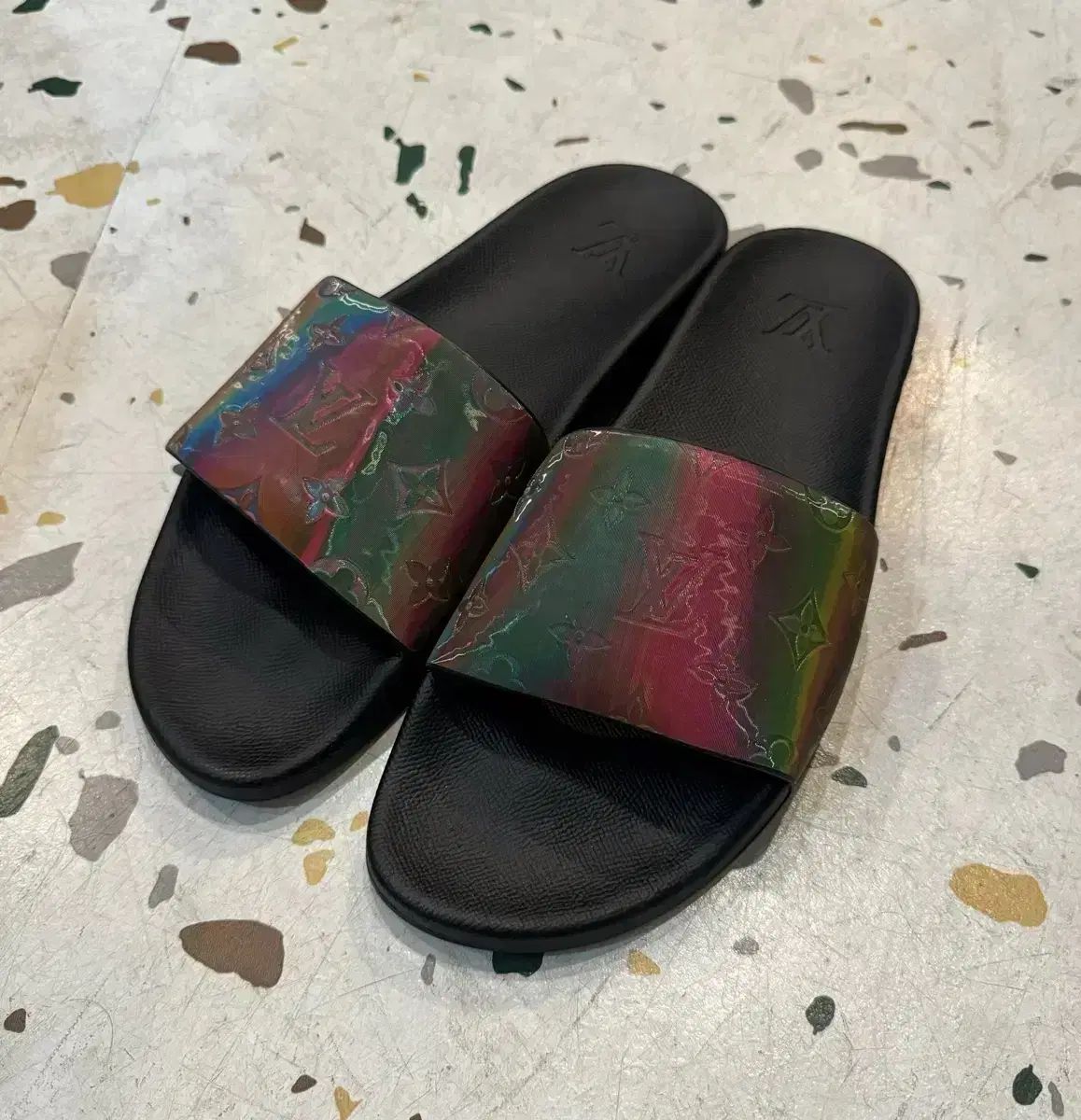 正規品/サイズ10 Louis Vuitton ルイヴィトン モノグラム スライド スリッパ