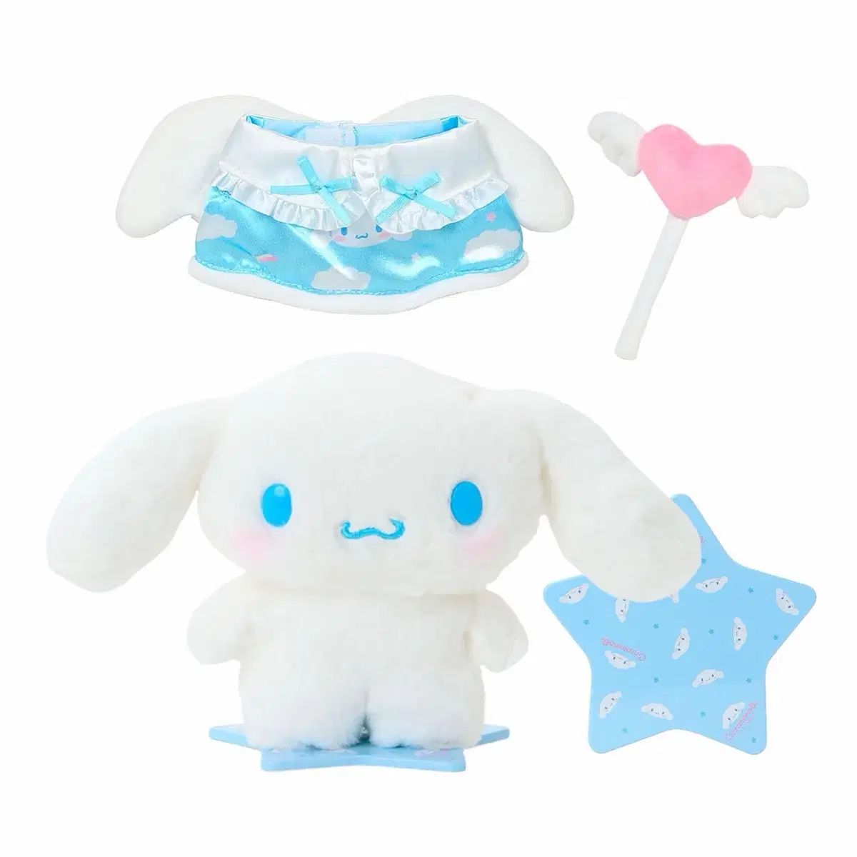 (未開封) シナモロール NEW ぴたっとふれんず M ぬいぐるみ＋服 セット Sanrio サンリオ ぬいどり
