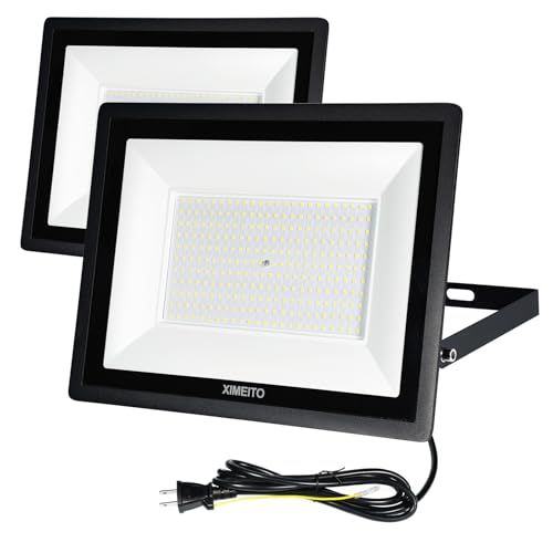 LED投光器 200W 昼光色 6500K 23000LM IP66防水 120°広角 ワークライト 作業灯 工事用 看板灯 外灯 駐車場 倉庫照明 船舶用 屋内・屋外作業対応 1.8mコード 100-240V対応 豪雨・豪雪対応 2セット送 e6ebb5d1