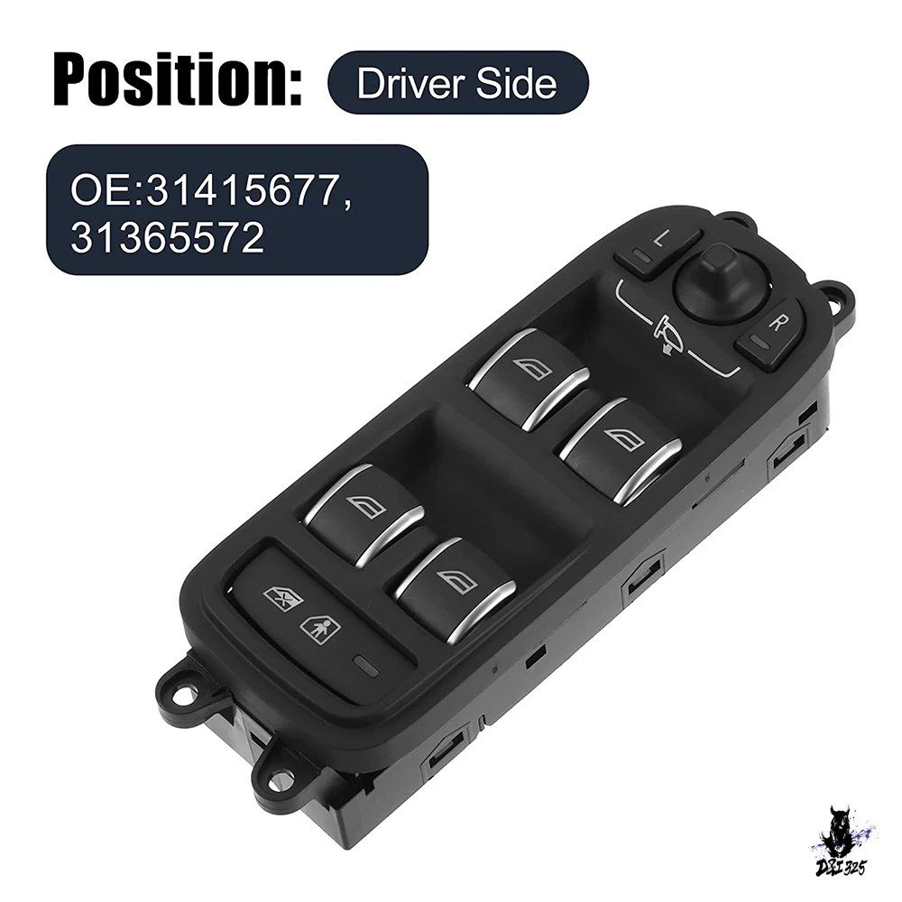 ボルボ XC60/S60L 用 2014-2017/2014-2019 フロントドライバー用交換ボタン
