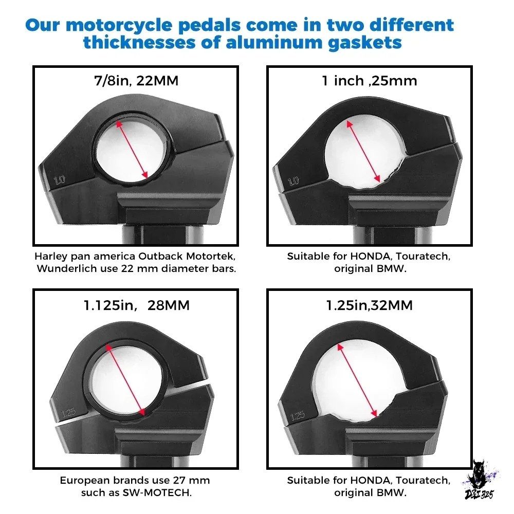 ホンダCB/NC/CRF200/250/450/CBR500/650R/BMW用 フレームチューブフットレスト 7,335円
