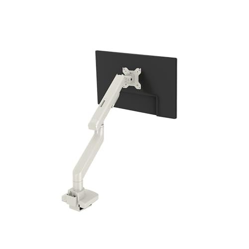 FLEXISPOT モニターアーム MA6 17-35インチ（湾曲最大39）耐荷重3-12kg 上部固定クランプ クランプ式 グロメット式 VESA100*100 ケーブル工具収納 賃貸安心 デスク周り整理 在宅ワーク オフィス用 (ムースホワイト, シンｍａ