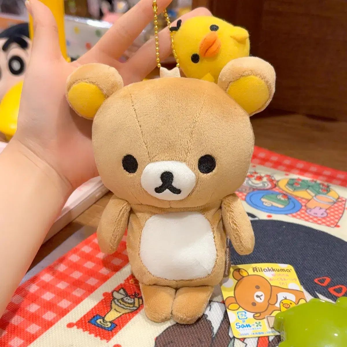 クラシック San-X リラックマ キーイロイトリ ぬいぐるみ バスケット キーホルダー