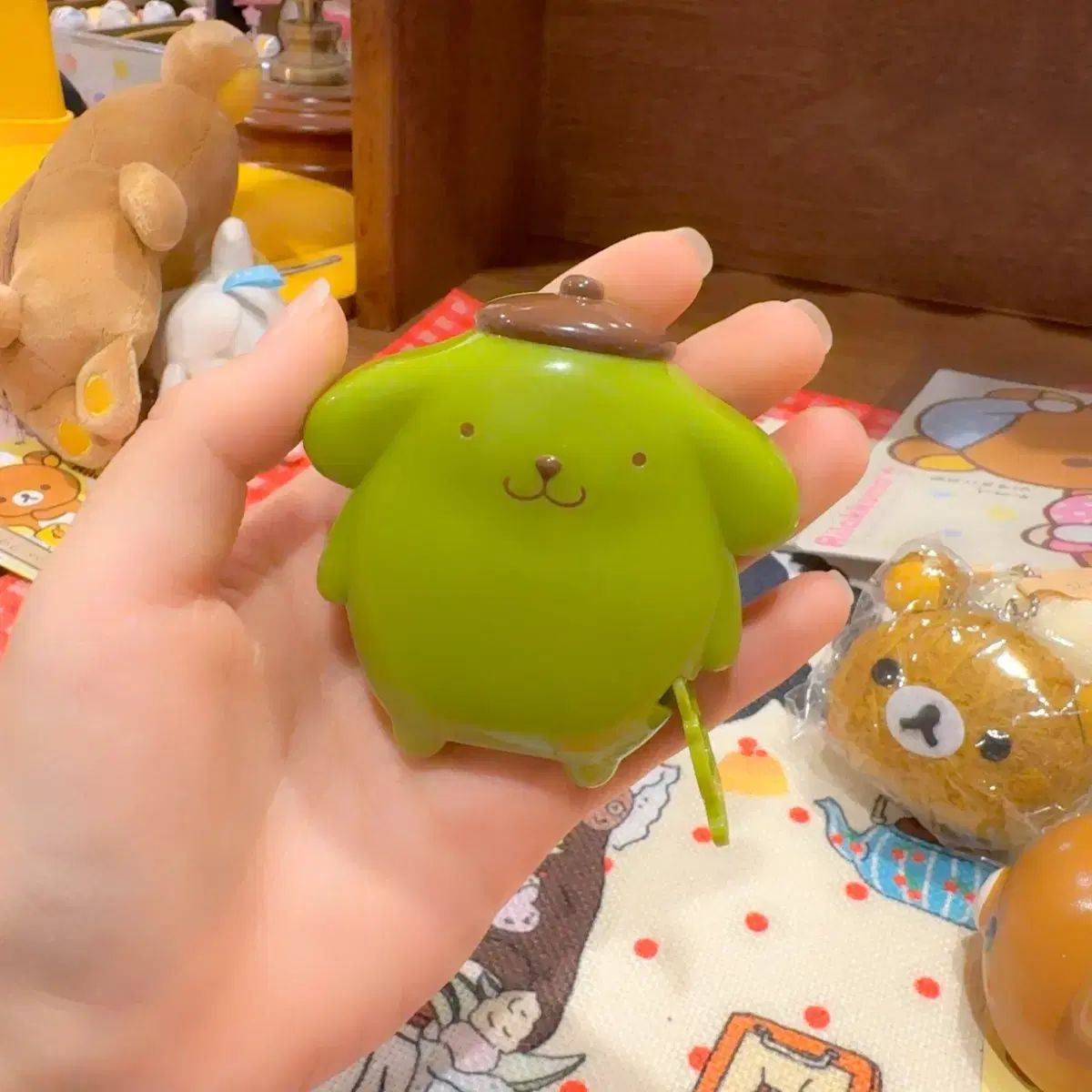 古典 サンリオ ポムポムプリン 緑茶 フィギュア メジャー