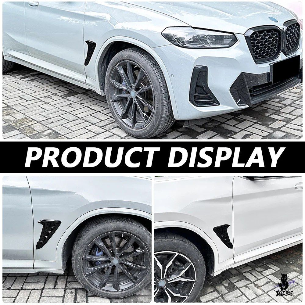 BMW X3/X4 G01/G02 Mスポーツ 2018+用 フロントバンパーエアインテークトリム 光沢ブラック