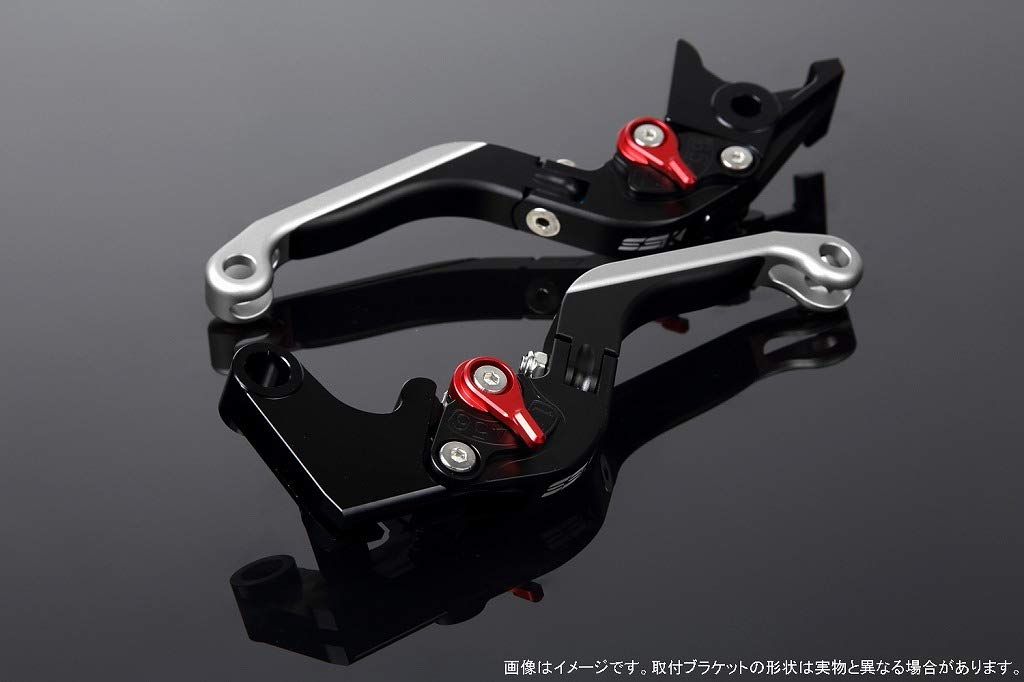 新品 SSK スピードラ アジャストレバーセット 可倒延長式 レバー本体カラー:マットブラック アジャスターカラー:マットレッド エクステンションカラー:マットシルバー HONDA ADV150 KF38