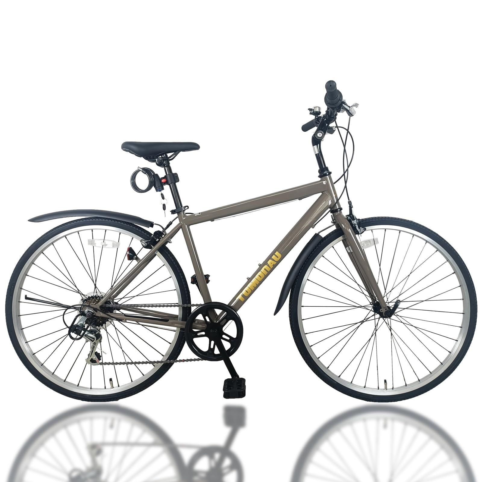 【数量限定】自転車 26インチ シマノ製6段変速 フラットハンドルバー 軽量化 通学 シティバイク 通勤 サイクリング クロスバイク 街乗り