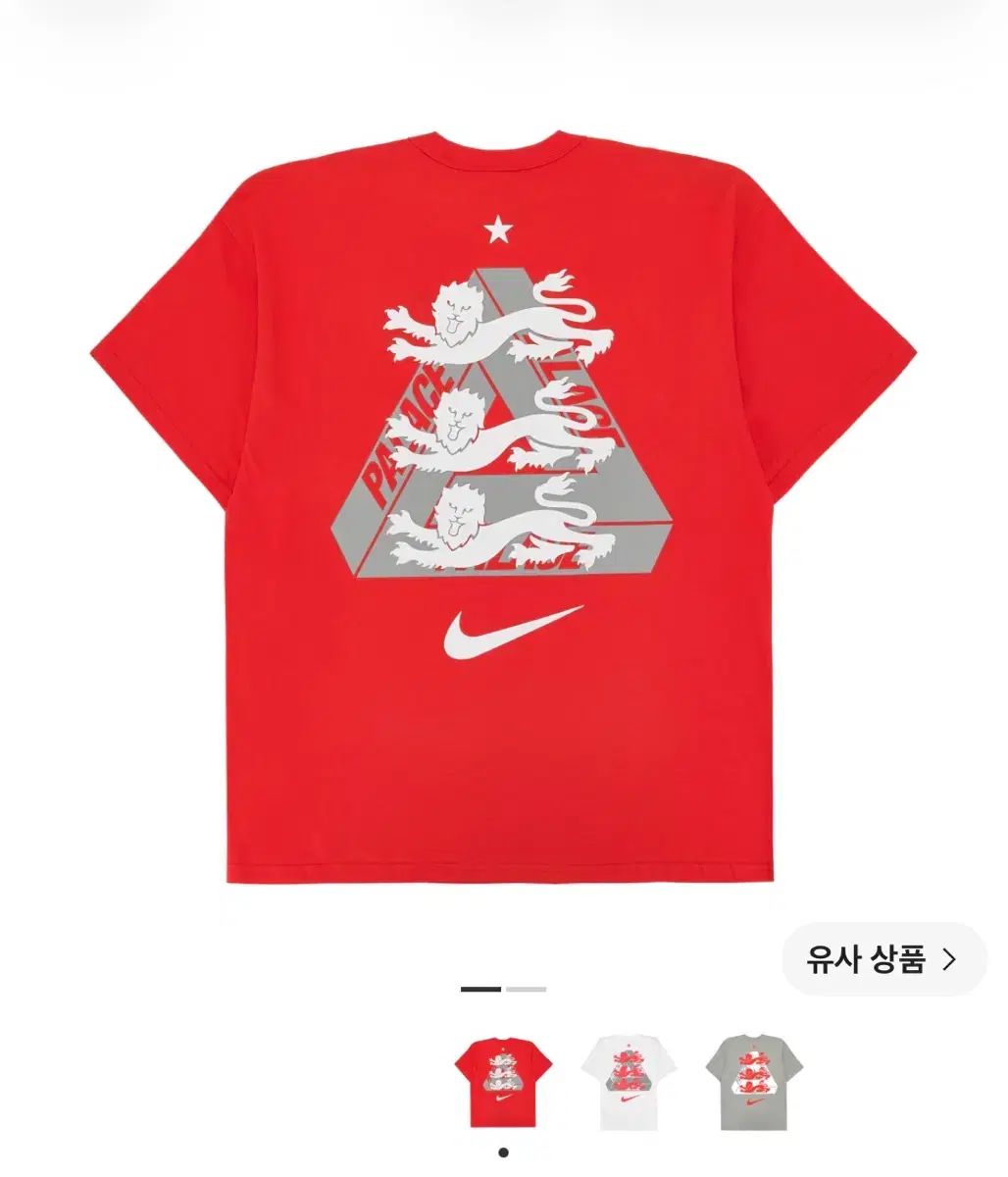 パレス x NIKE イングランド Tシャツ ライト クリムゾン