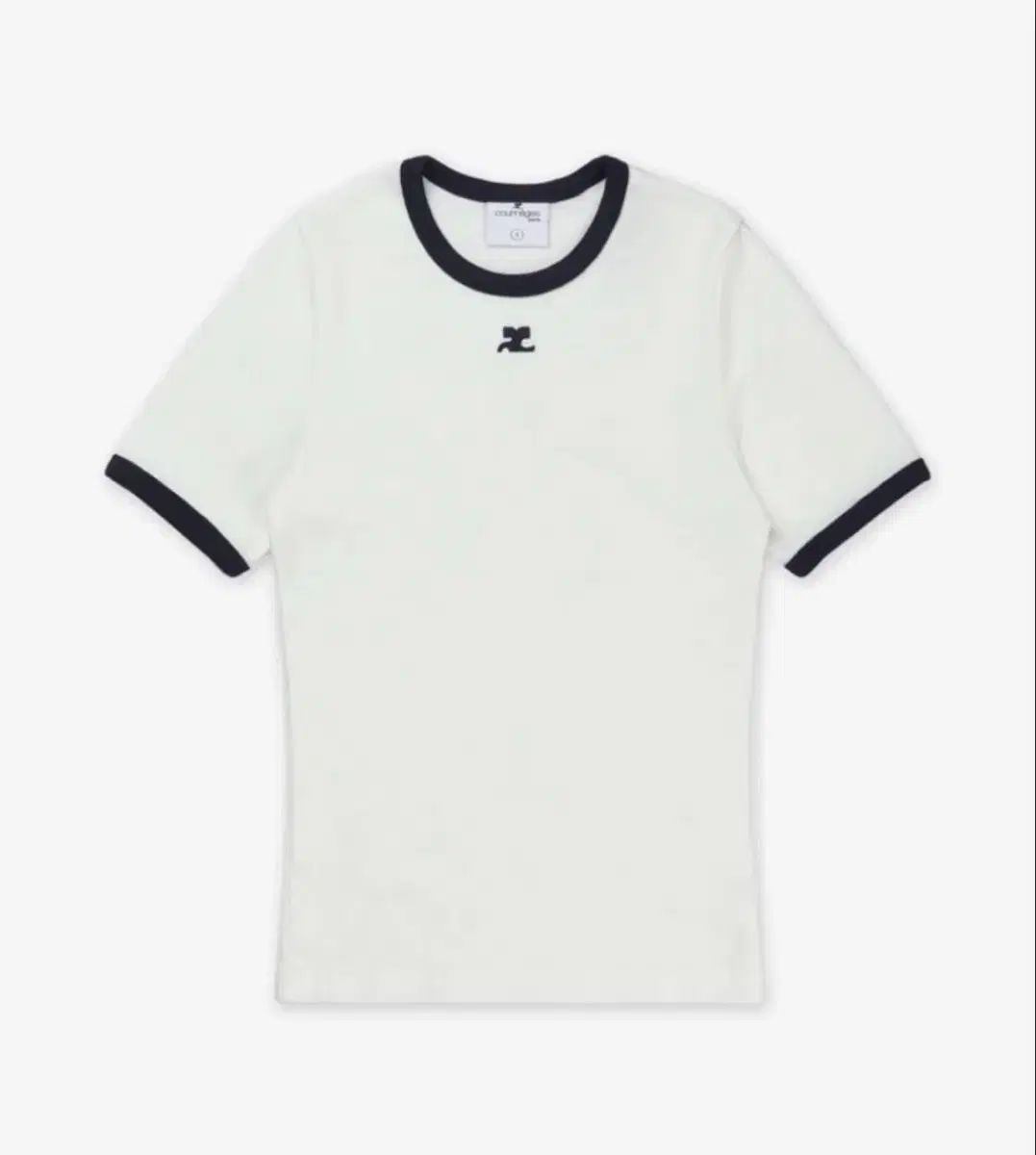 クレージュ シグネチャー コントラスト 半袖 バイカラー Tシャツ