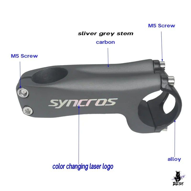syncros カーボン柄アルミキャップロードマウンテンバイクステム -6/-17度 31.8mm