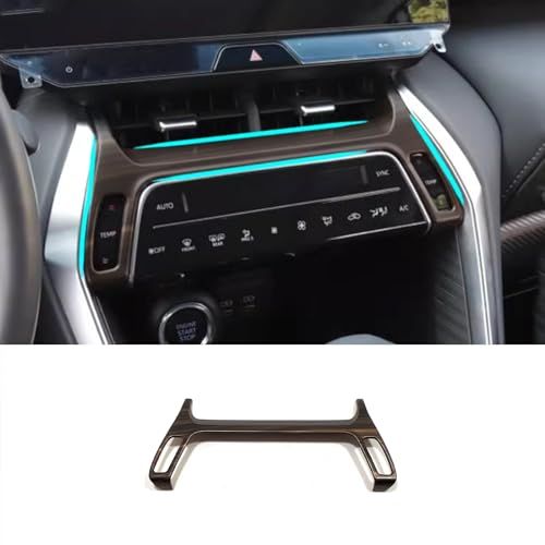 R★ZUNEIGUNG新型ハリアー 4代目ハリアー ハリアー80系中央エアコン リング ガーニッシュフルパッケージ新型Toyota Harrier に適合 設計内装 パーツ アクセサリーABS 樹脂製1枚【木目調】 59a3dac7
