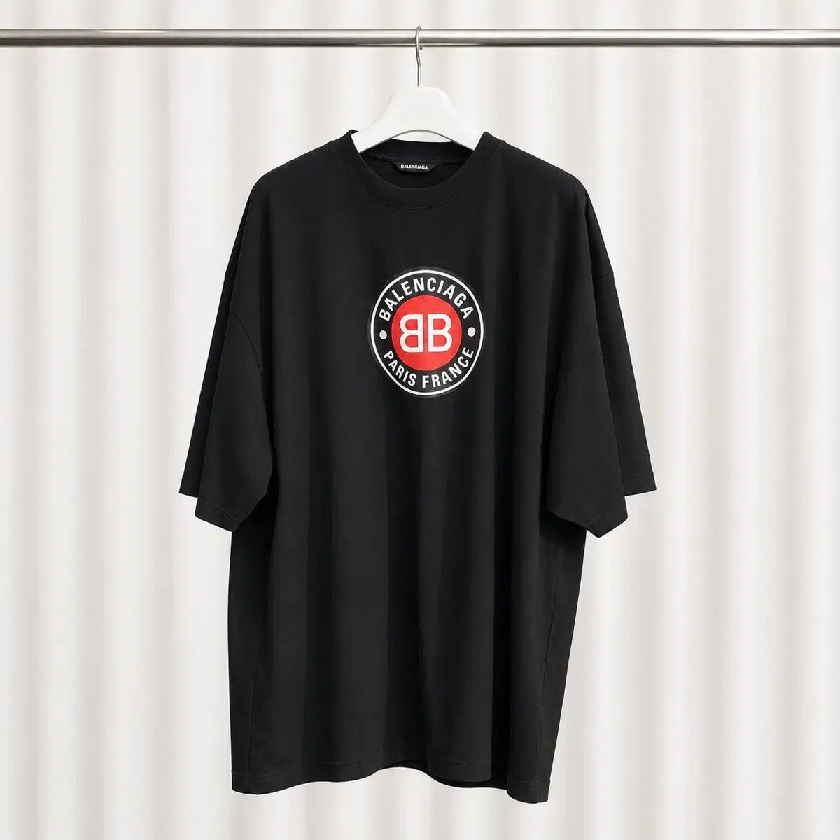 バレンシアガ サークルカード サクカ ラウンド BBロゴ 半袖Tシャツ XL