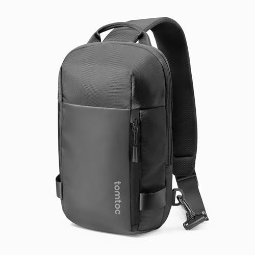 tomtoc ボディバッグ メンズ 大容量 ショルダーバッグ 11インチ iPad Pro M5 2025/iPad Air 11/Switch 2対応 斜めがけバッグ スリングバッグ 鞄 軽量 タウンユース アウトドア ジム 通勤 通学 旅 9c27a3c9