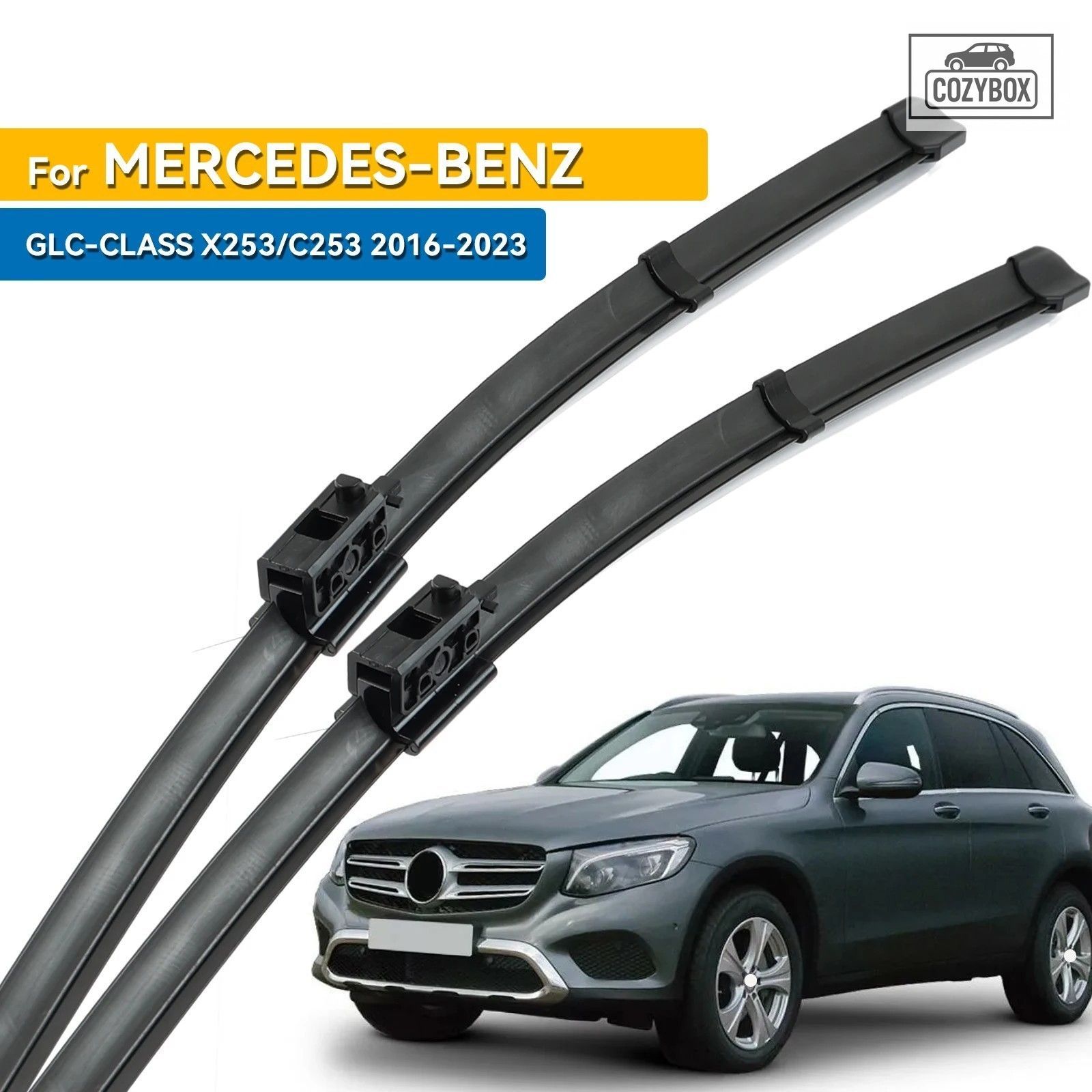 2 個 メルセデス ベンツ GLC クラス X253 C253 2015-2023 フロントガラスワイパーブレ
