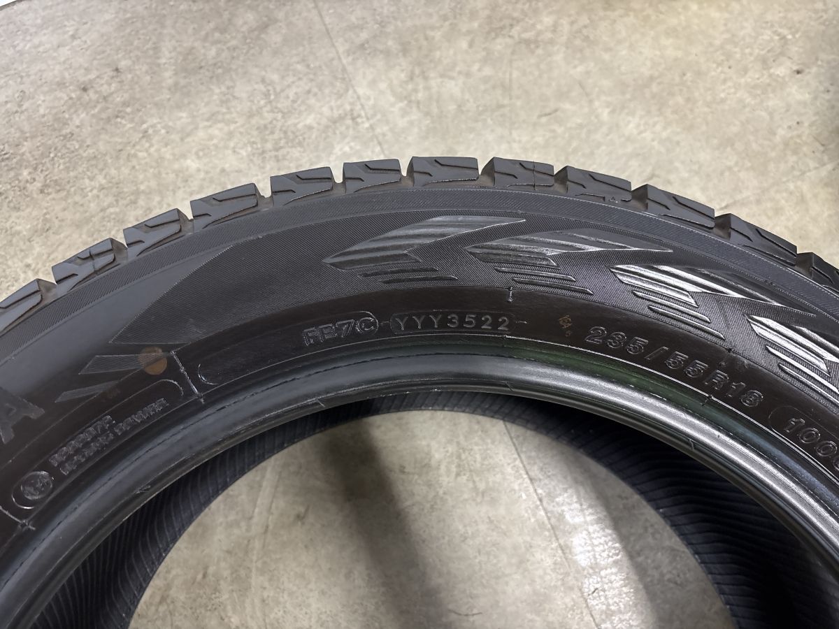 溝有り】ヨコハマ アイスガードG075 235/55R18 4本 レクサス NX