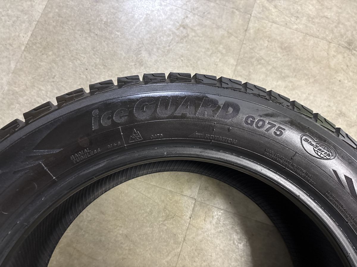 溝有り】ヨコハマ アイスガードG075 235/55R18 4本 レクサス NX