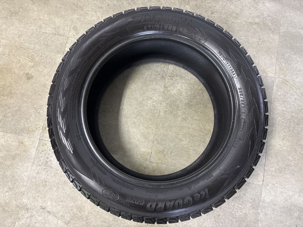溝有り】ヨコハマ アイスガードG075 235/55R18 4本 レクサス NX