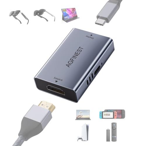 HDMI to USB-C変換アダプター 8K@60Hz 4K@120Hz 2K@240Hz対応｜ノートPC／ゲーム機の映像を、ARグラスやポータブルモニターに表示｜単方向（HDMIメス → Type-Cメス）対応で、Fire TV Stic ced5d742